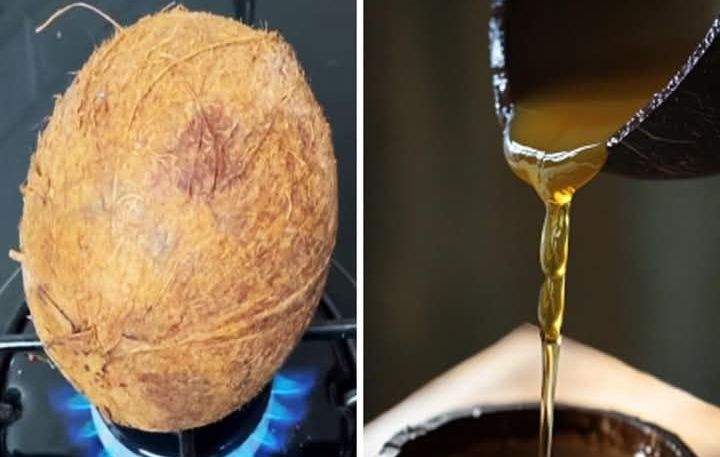 Preparación de aceite de coco en casa