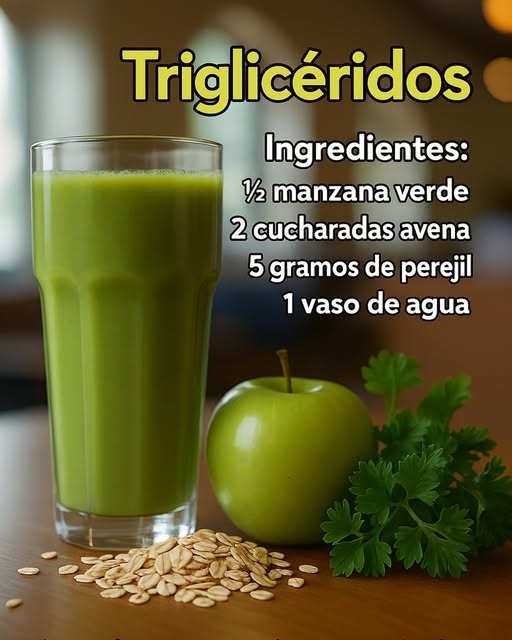Licuado Verde con Avena y Manzana