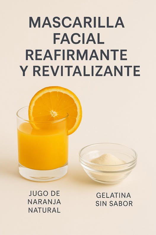 Mascarilla de Naranja y Gelatina