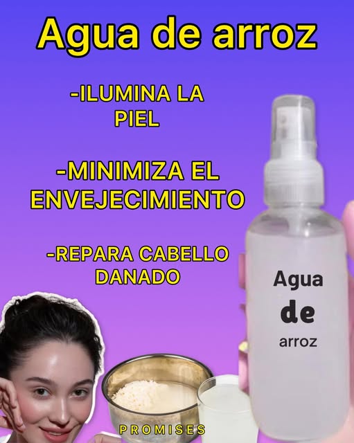 Beneficios del agua de arroz