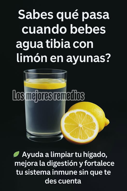 Agua tibia con limón