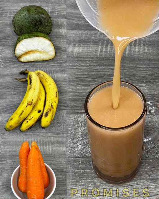 Potente bebida con guanabana, plátano y zanahoria