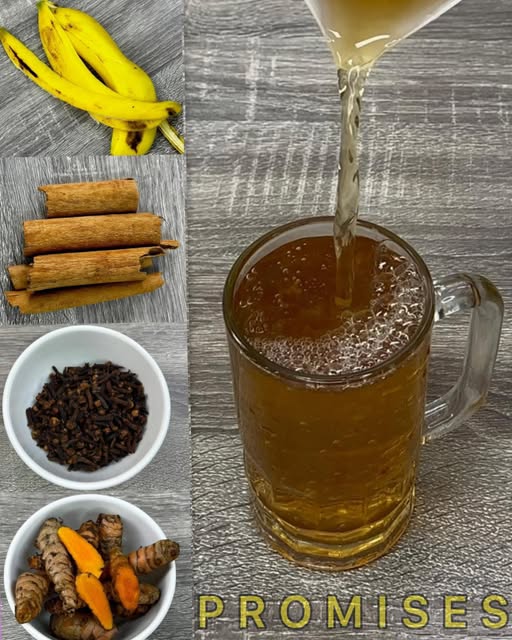 Ingredientes para té de cáscara de plátano