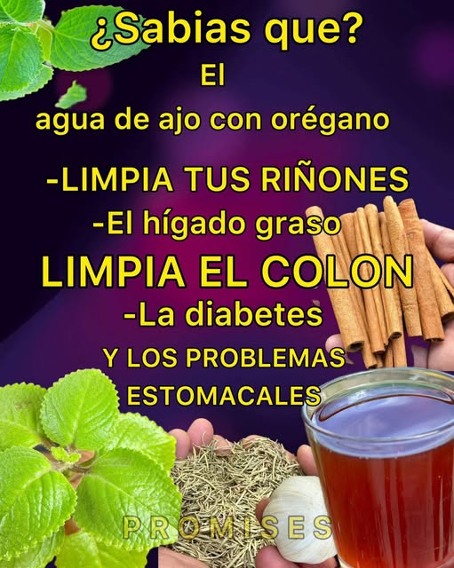 Agua de ajo con orégano