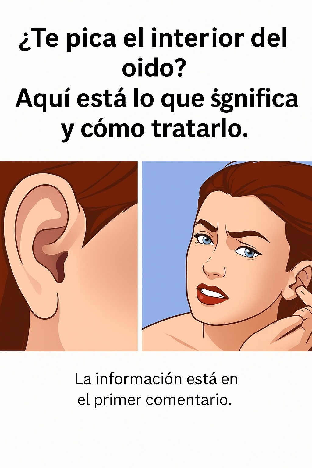 Ilustración de la picazón en el oído