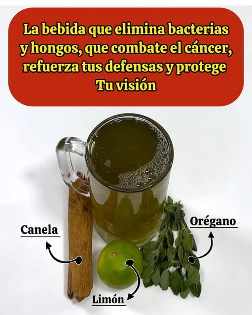 Bebida milagrosa con canela, limón y orégano