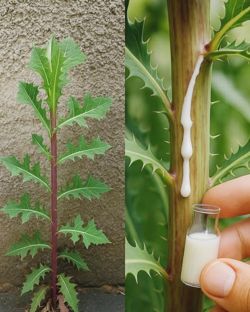Planta de lechuguilla y recolección de látex