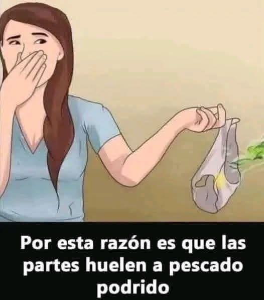 Ilustración humorística sobre el mal olor de la ropa interior