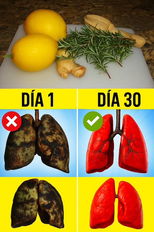 Comparativa de pulmones: Día 1 y Día 30