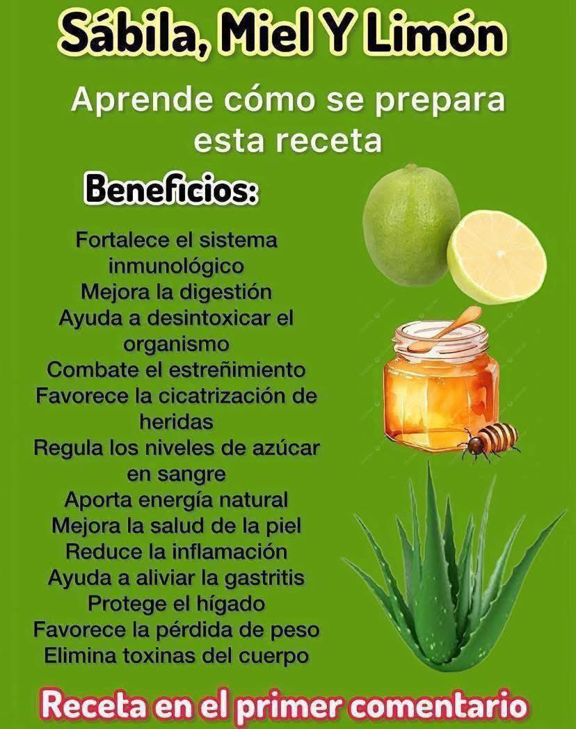 Beneficios de Sábila, Miel y Limón