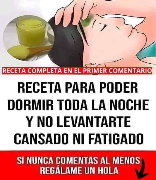 Receta natural para dormir