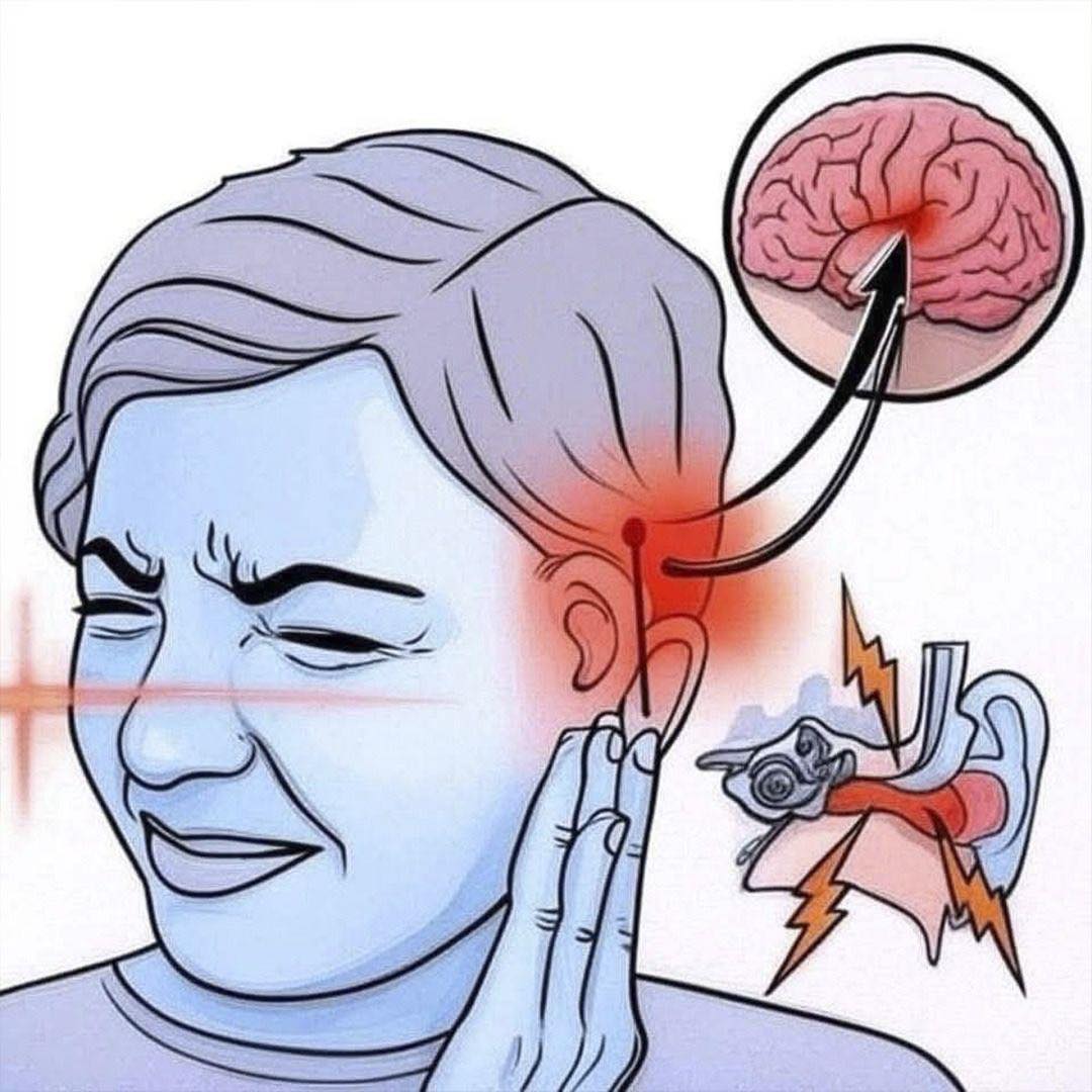 Ilustración de dolor de oído