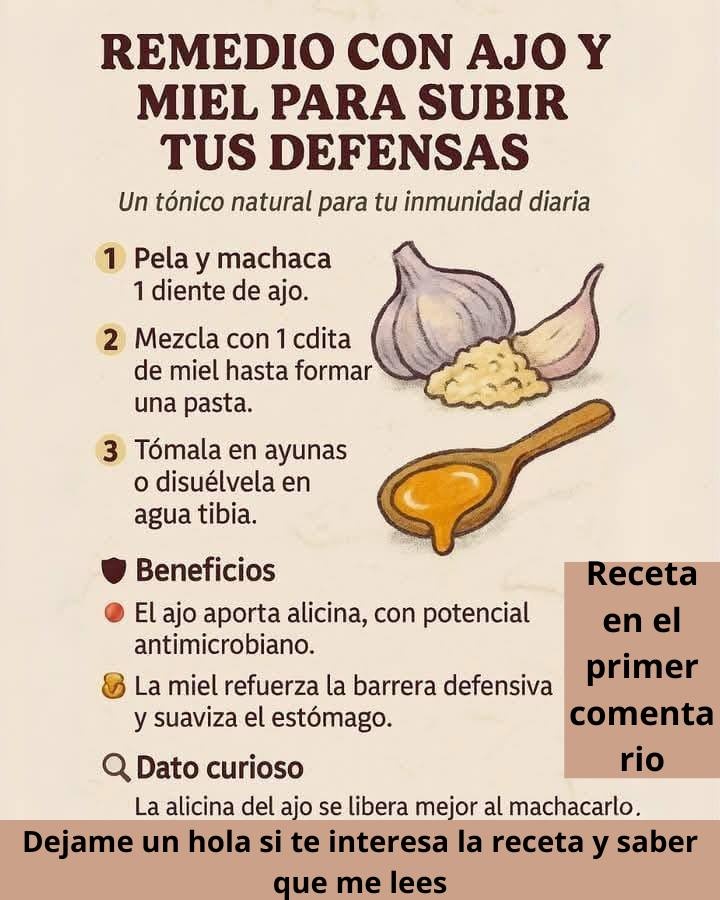 Tónico natural de ajo y miel