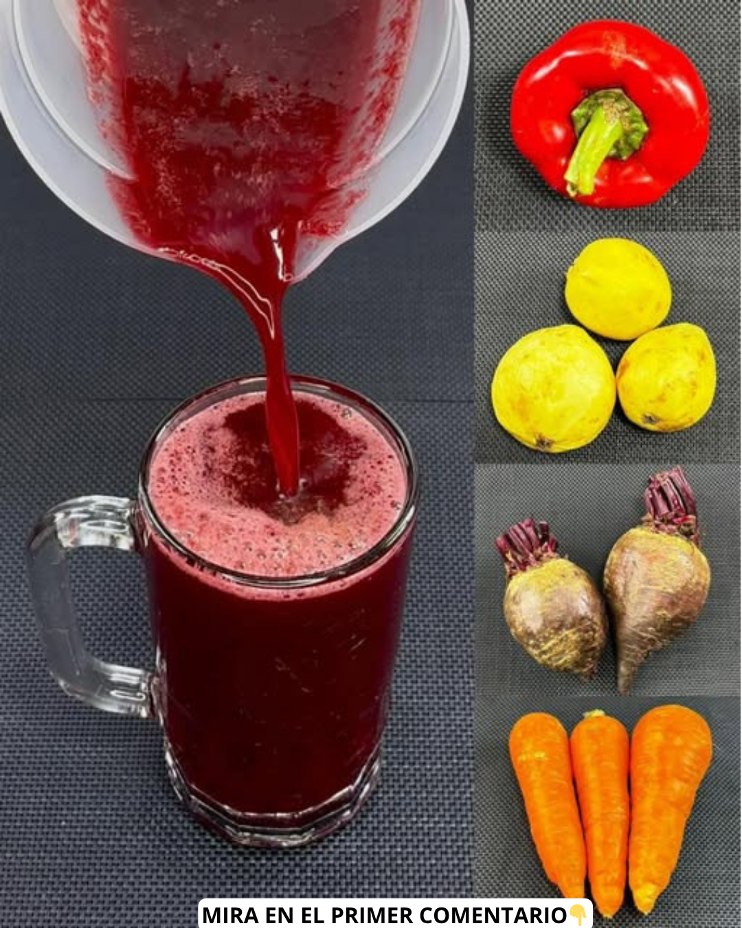 Jugo saludable con ingredientes naturales