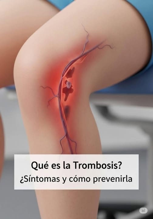 Gráfico de trombosis en una pierna