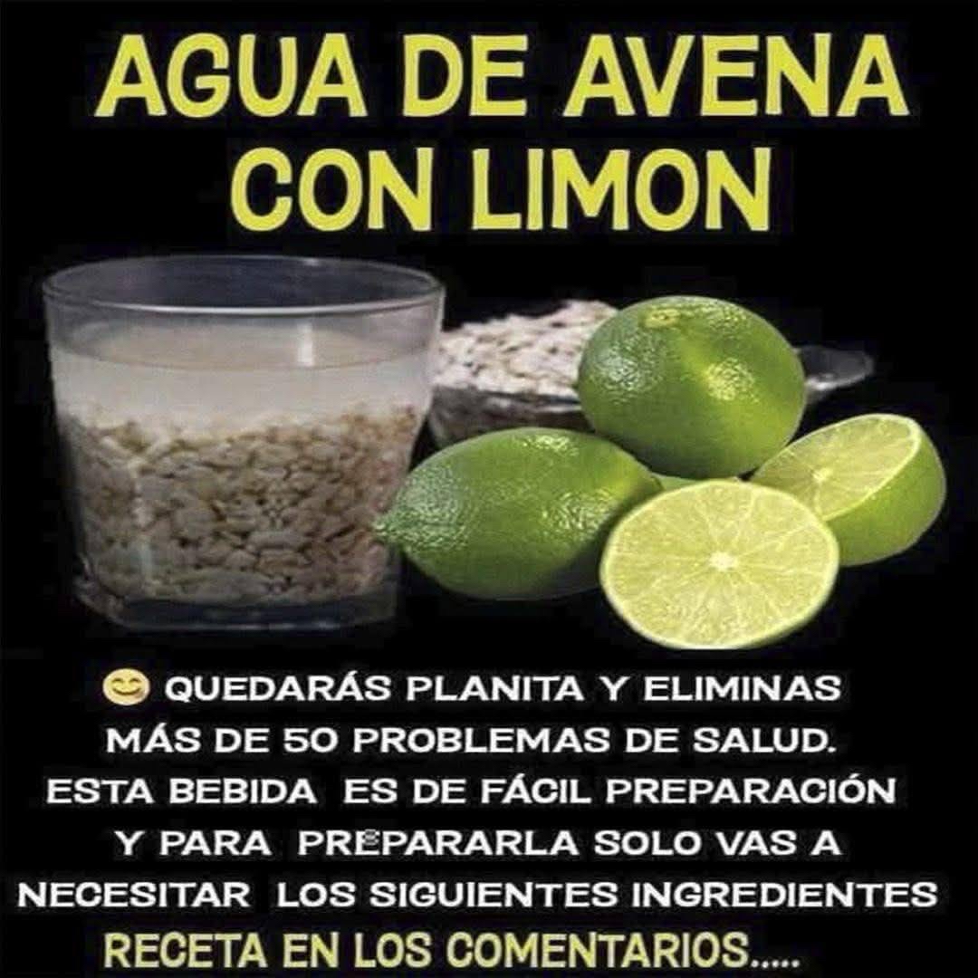 Agua de avena con limón