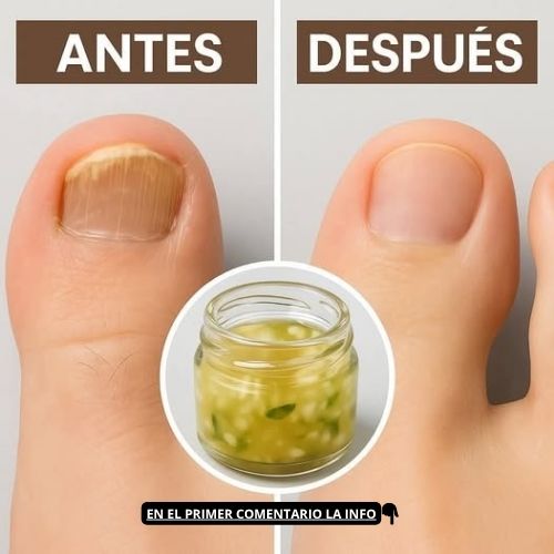 Antes y después del tratamiento para hongos en las uñas
