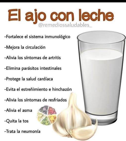 Ajo con leche beneficios