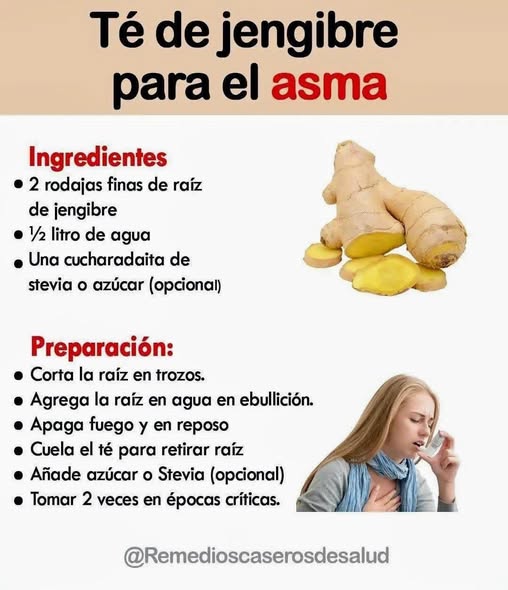 Té de jengibre para el asma