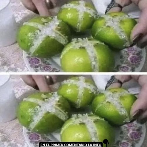 Limones cortados con sal