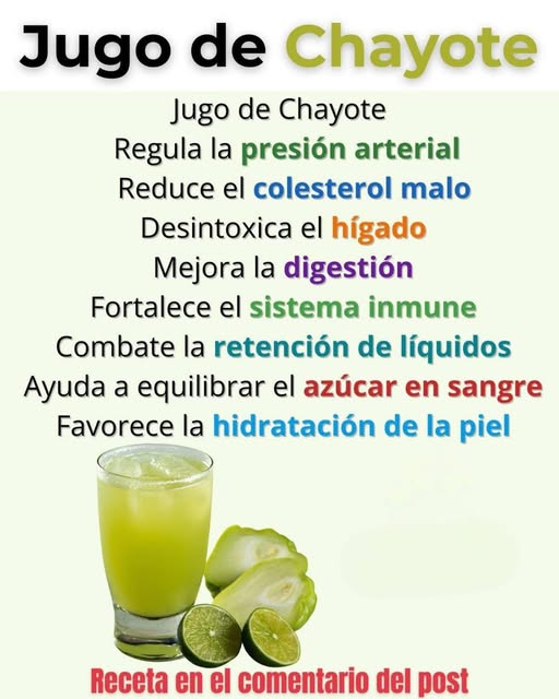 Jugo de Chayote y Limón