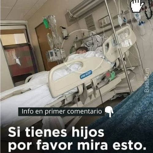 Niño en cama de hospital