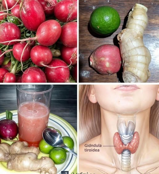 Remedio natural con rábanos, jengibre y miel