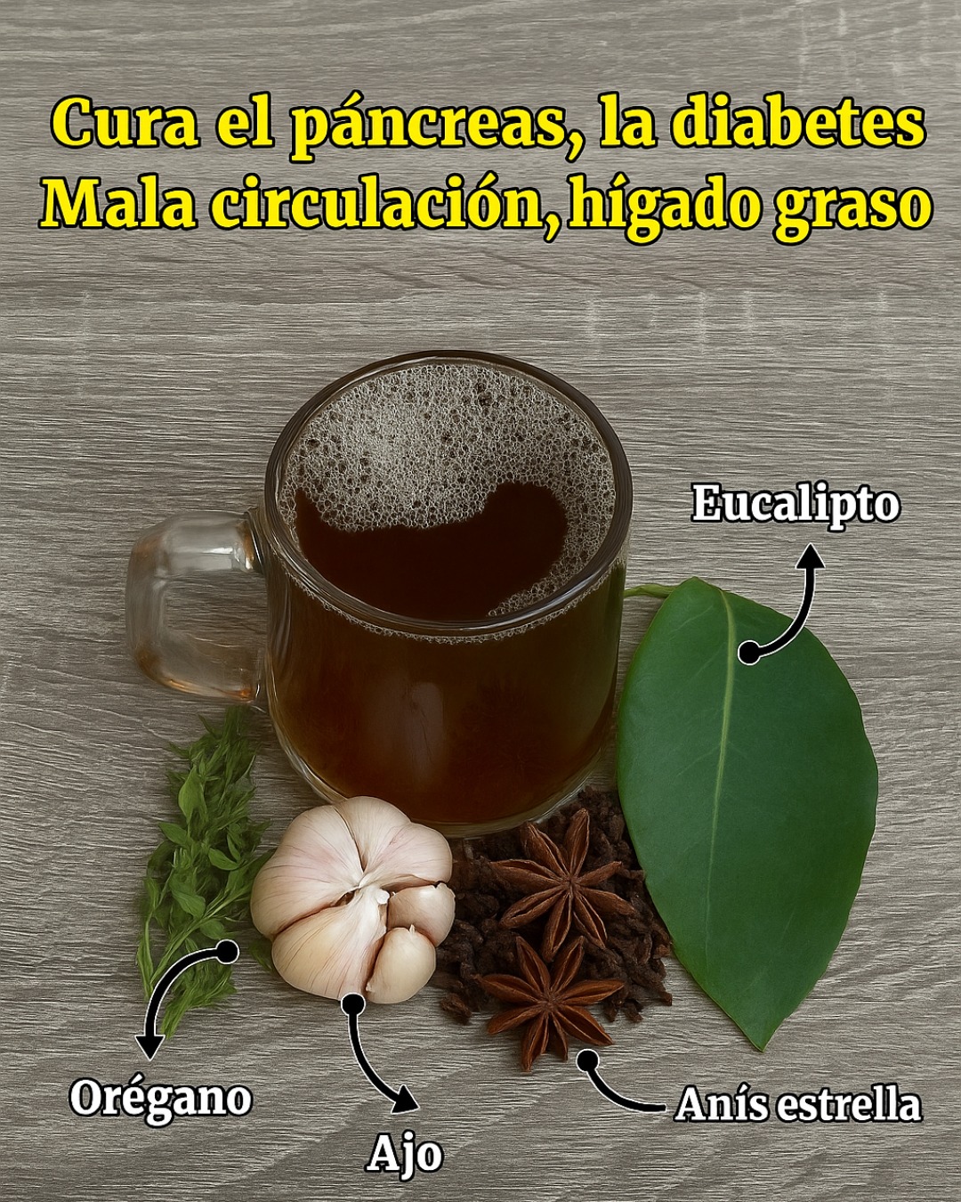 Ingredientes naturales para el té curativo