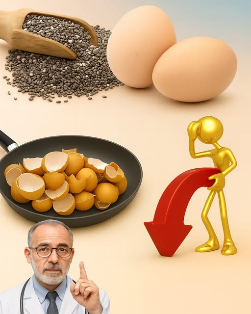 Aceite casero de cáscaras de huevo y semillas de chía