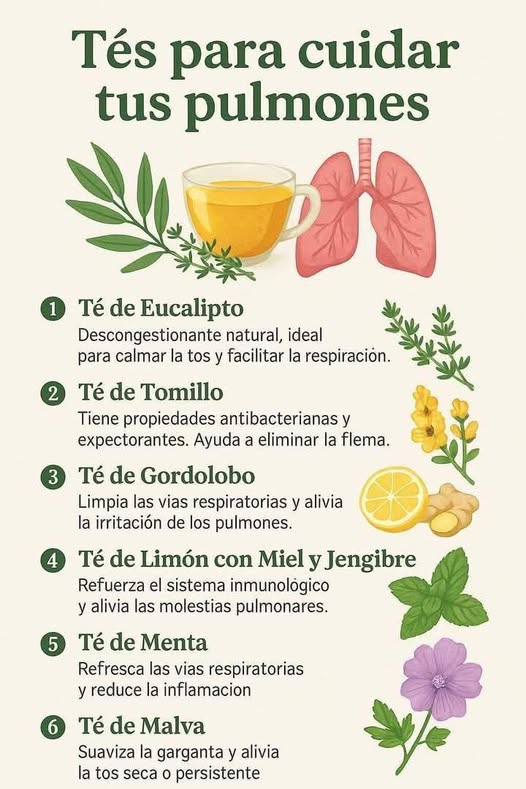 Tés Naturales para Pulmones