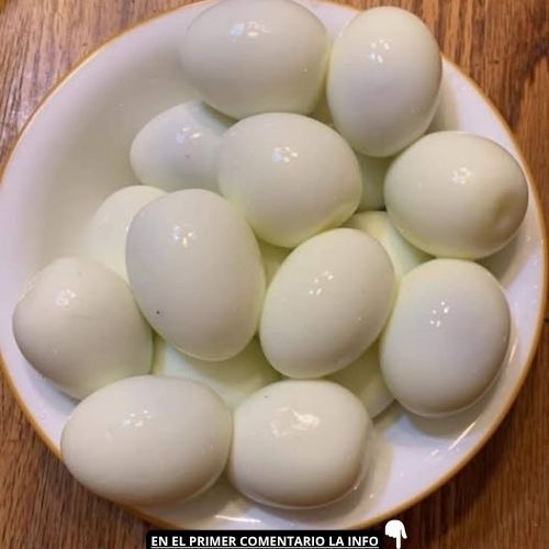 Huevo cocido en un plato