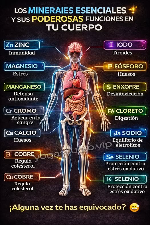 Infografía sobre minerales esenciales