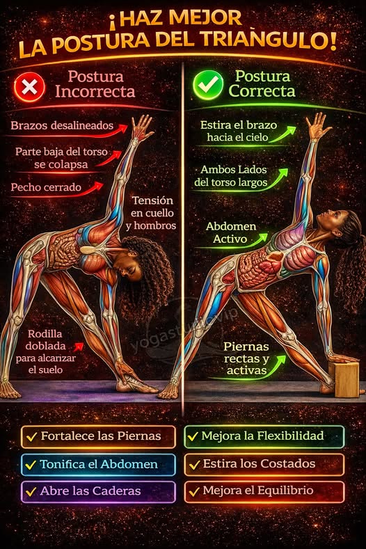 Postura del Triángulo en yoga