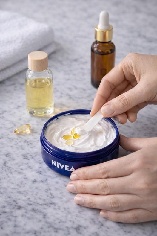 Crema Nivea y ingredientes naturales para el cuidado de la piel