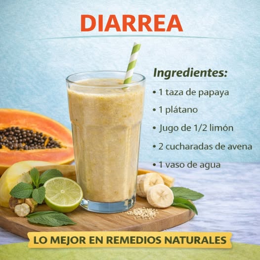 Batido natural para combatir la diarrea