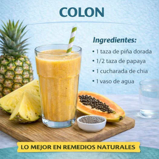 Batido de piña, papaya y chía