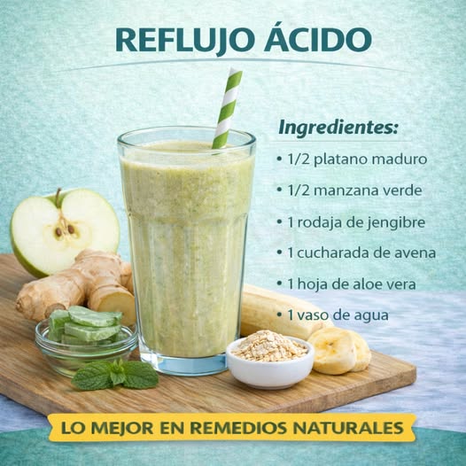 Batido Natural para Aliviar el Reflujo Ácido
