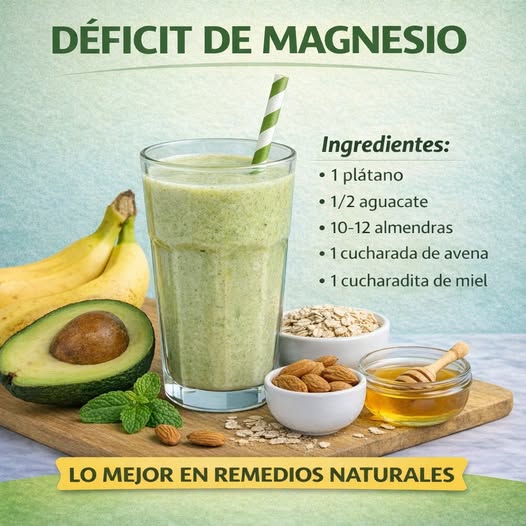 Batido nutritivo para combatir el déficit de magnesio