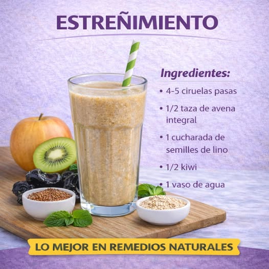 Batido natural para aliviar el estreñimiento