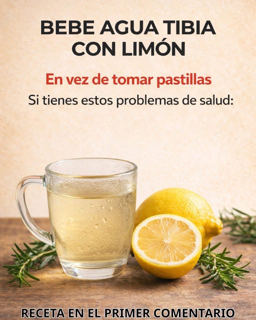 Agua tibia con limón