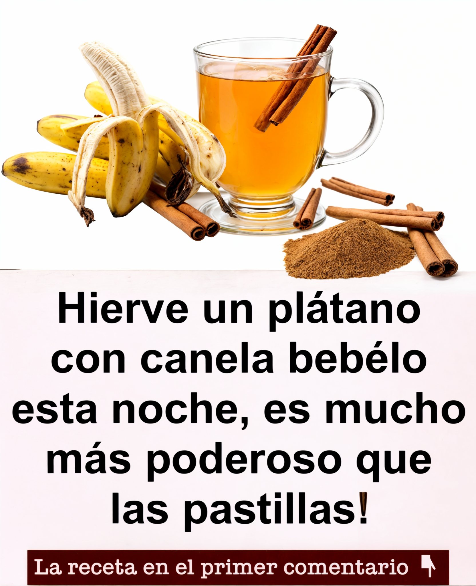 Receta de plátano hervido con canela
