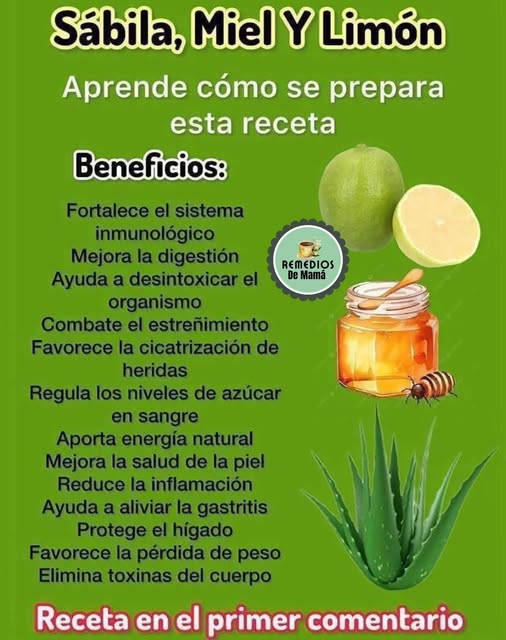 Beneficios de la Sábila, Miel y Limón