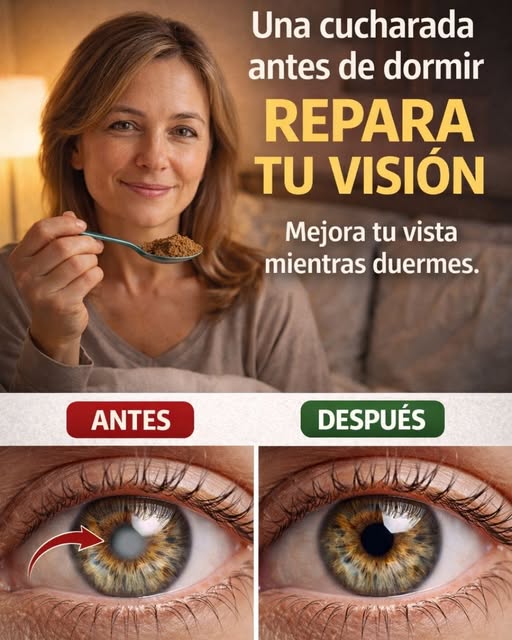 Mujer sosteniendo un suplemento marrón para la visión