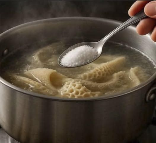 Preparando mondongo en la olla