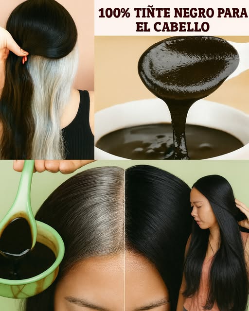 Tratamiento de tinte negro para el cabello
