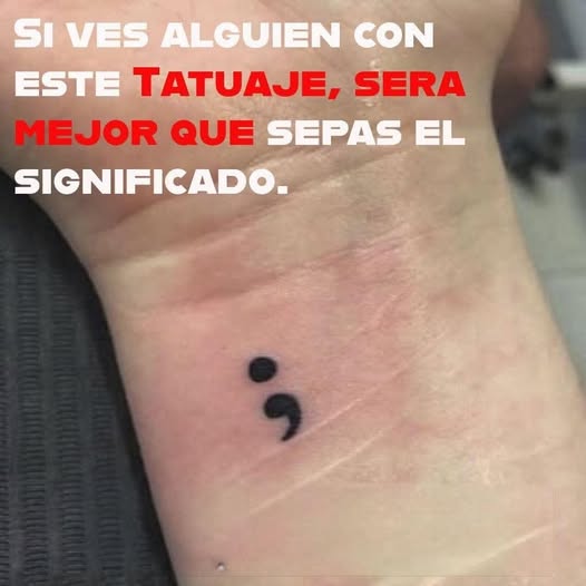 Tatuaje de punto y coma