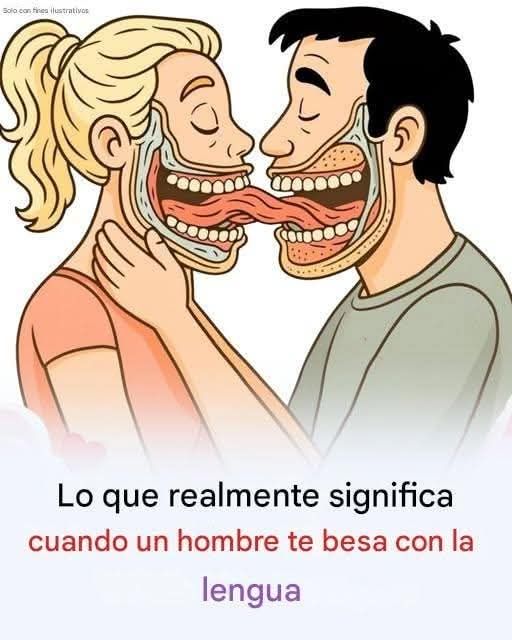 Humor sobre el beso con lengua