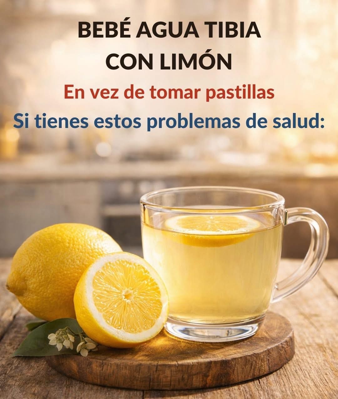 Agua tibia con limón