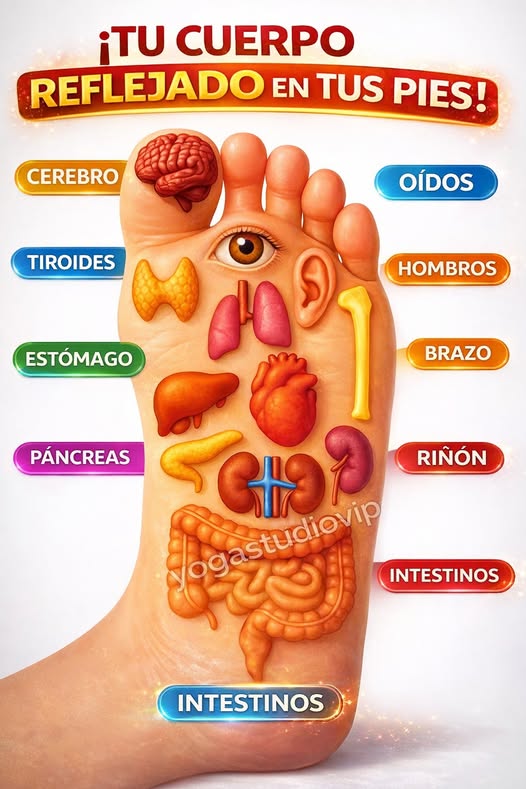 Mapa de la Reflexología en los pies