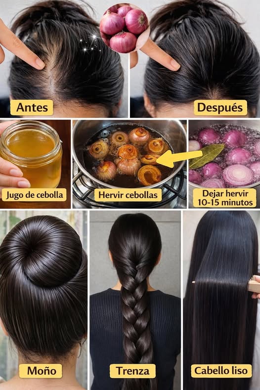 Procedimiento de Jugo de Cebolla para el Cabello